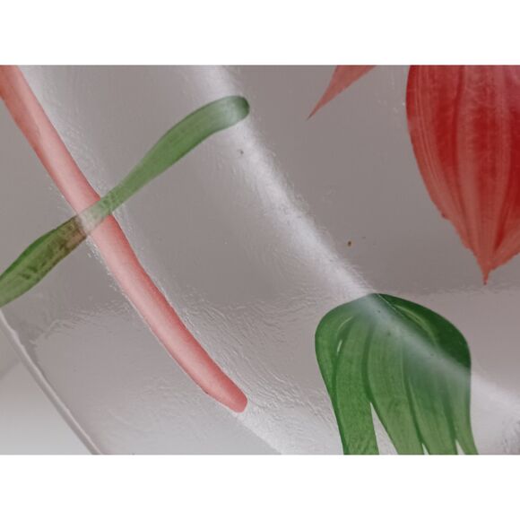 Made In Italy Hand Painted Holiday Platter Firenze Glass 14 1/2" Diameter Plate - Picture 5 of 5